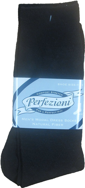 Perfezioni Mens Modal Dress Socks Natural Fiber 3-Pack